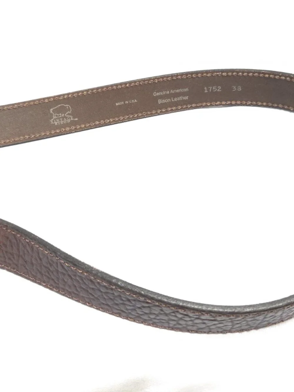 Men's Brown Shrunken Vintage Buffalo Hide Belt